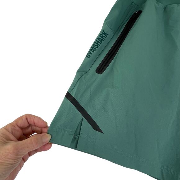 Gymshark Green Athletic Running Shorts Women's XL Activewear Lightweight - Picture 5 of 14